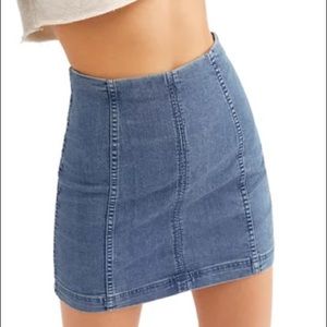 Free people denim skirt